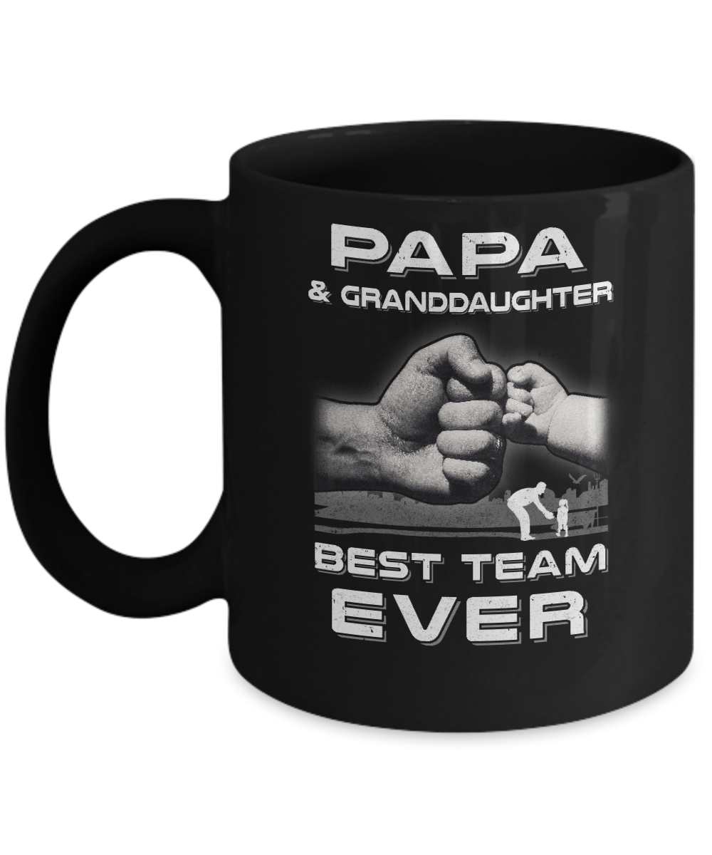 Papa And Granddaughter Best Team Ever Fathers Day Mug