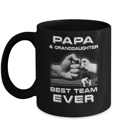 Papa And Granddaughter Best Team Ever Fathers Day Mug-Coffee Mug-11oz Mug-Black