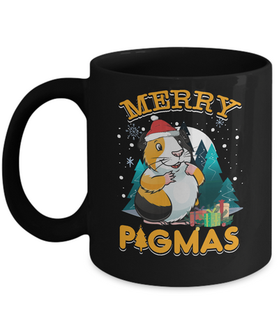 Merry Pigmas Funny Guinea Pig-Coffee Mug-11oz Mug-Black