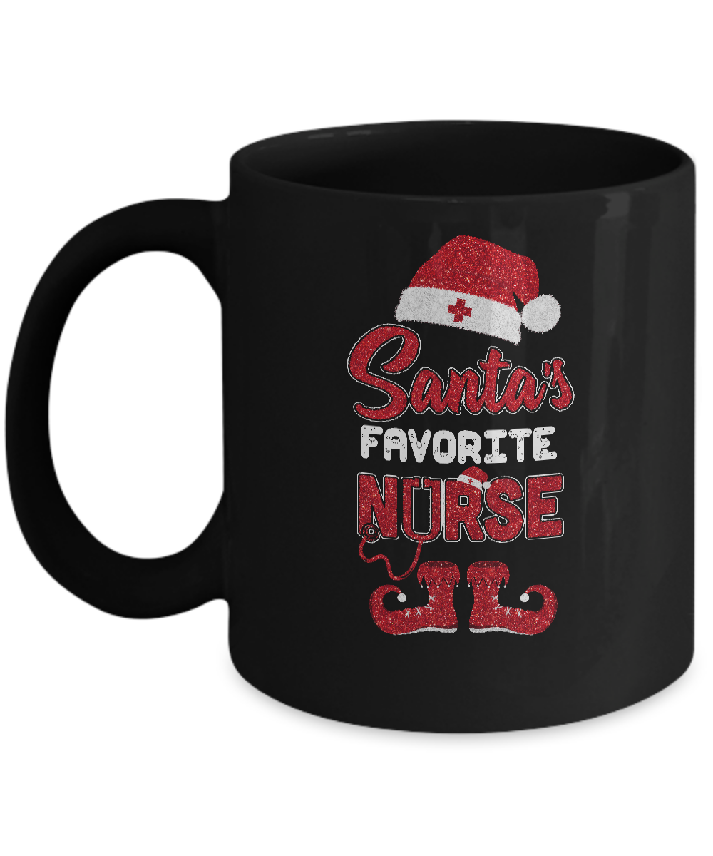 Santa's Favorite Nurse Christmas Mug