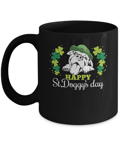 Happy St Doggy's Day Saint Patrick's Day Dog Mug-Coffee Mug-11oz Mug-Black