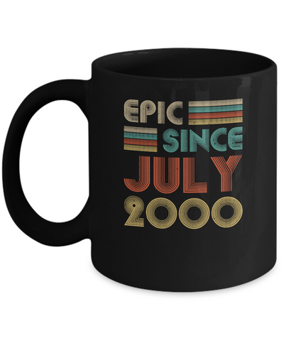 Epic Since July 2000 Vintage 21th Birthday Gifts Mug-Coffee Mug-11oz Mug-Black
