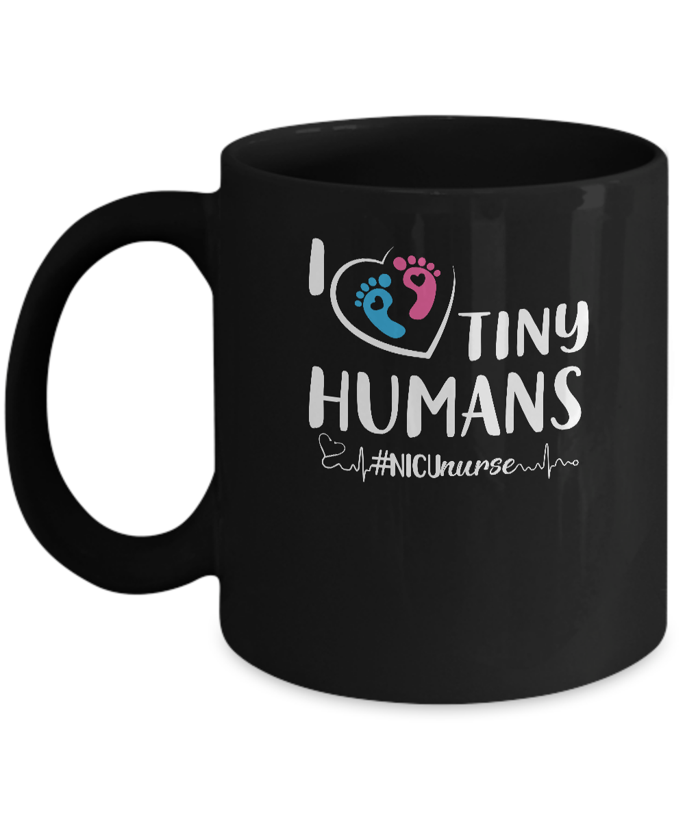 I Love Tiny Humans Nicu Nurse Nursing Mug-Coffee Mug-11oz Mug-Black