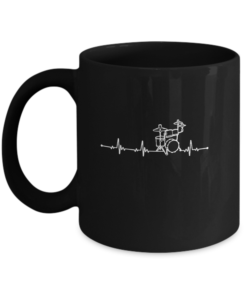 Drums Heartbeat Drummers Music Lover Musician Rock Mug
