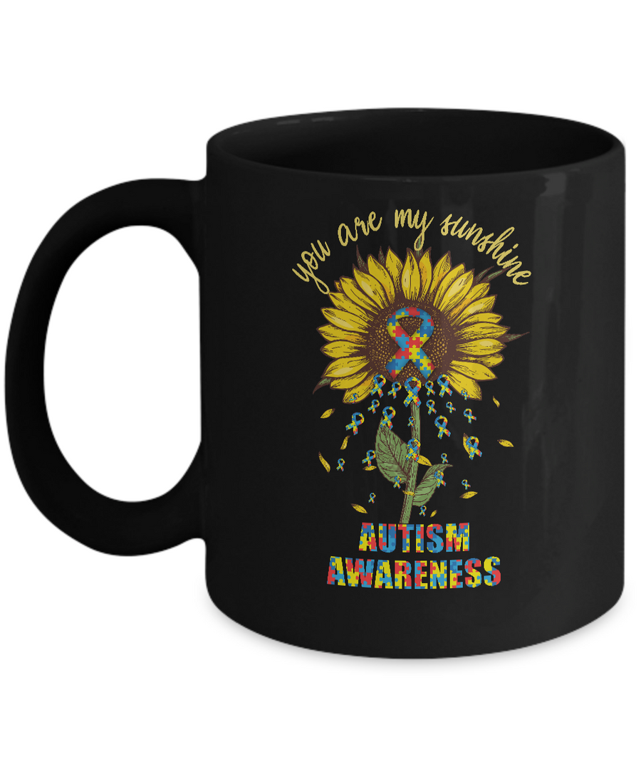 You Are My Sunshine Autism Awareness Mug-Coffee Mug-11oz Mug-Black