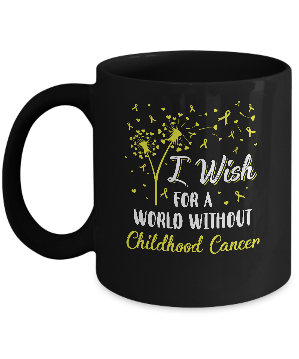 I Wish For A World Without Childhood Cancer Awareness Mug-Coffee Mug-11oz Mug-Black