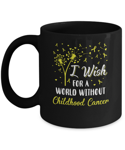 I Wish For A World Without Childhood Cancer Awareness Mug-Coffee Mug-11oz Mug-Black