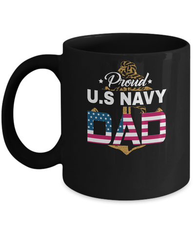 Proud US Navy Dad Mug-Coffee Mug-11oz Mug-Black
