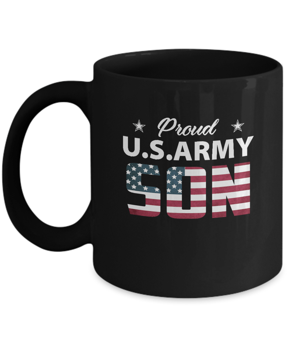 Proud Us Army Son Mug-Coffee Mug-11oz Mug-Black