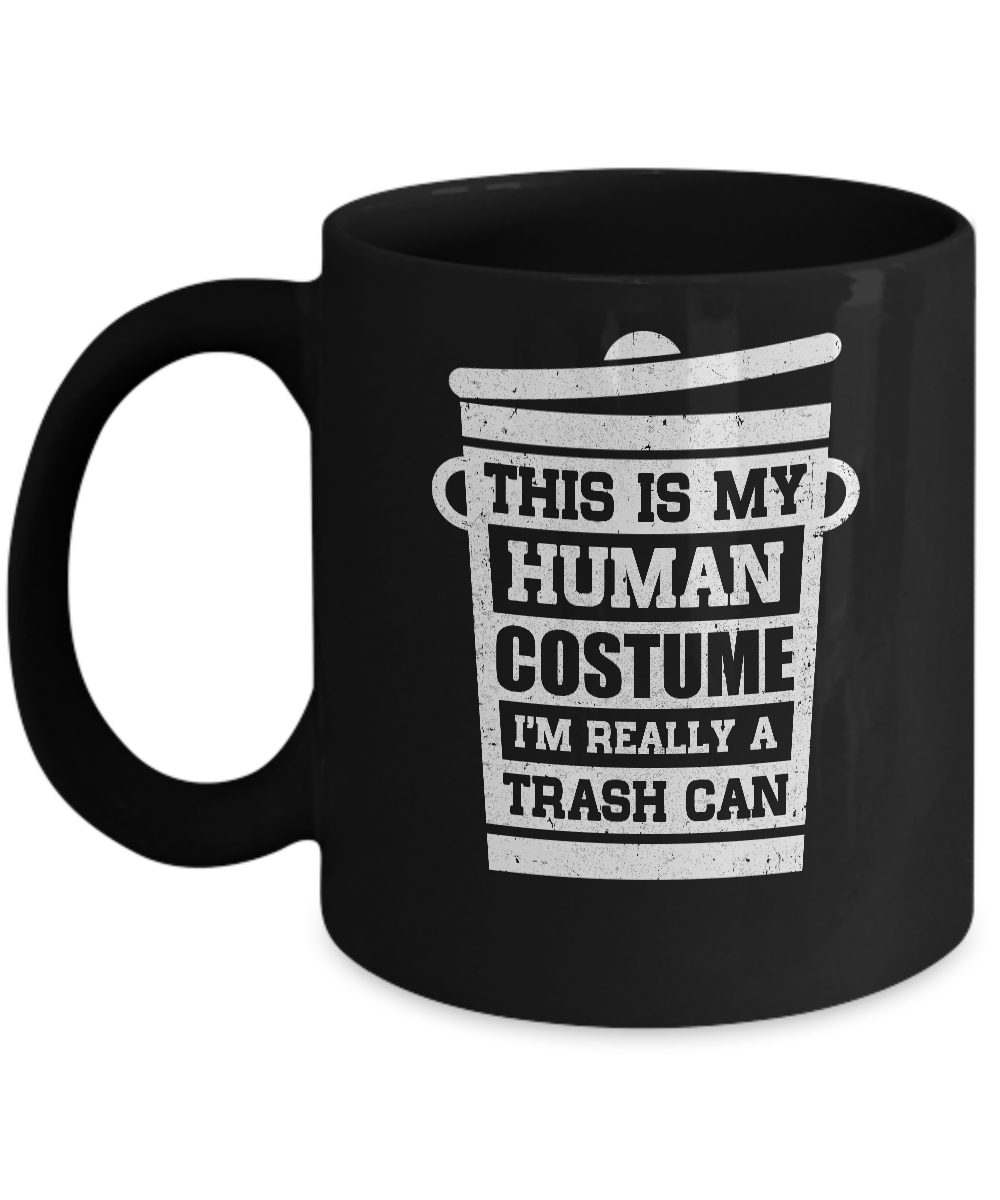 Trash Can Halloween Costume Funny Mug-Coffee Mug-11oz Mug-Black