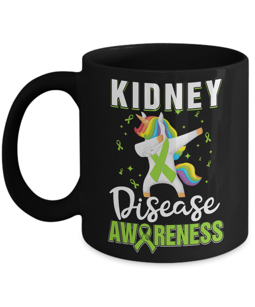 Inspirational Kidney Disease Awareness Unicorn Support Mug-Coffee Mug-11oz Mug-Black