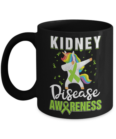 Inspirational Kidney Disease Awareness Unicorn Support Mug-Coffee Mug-11oz Mug-Black