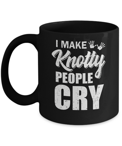 I Make Knotty People Cry Massage Therapist Gift Mug-Coffee Mug-11oz Mug-Black