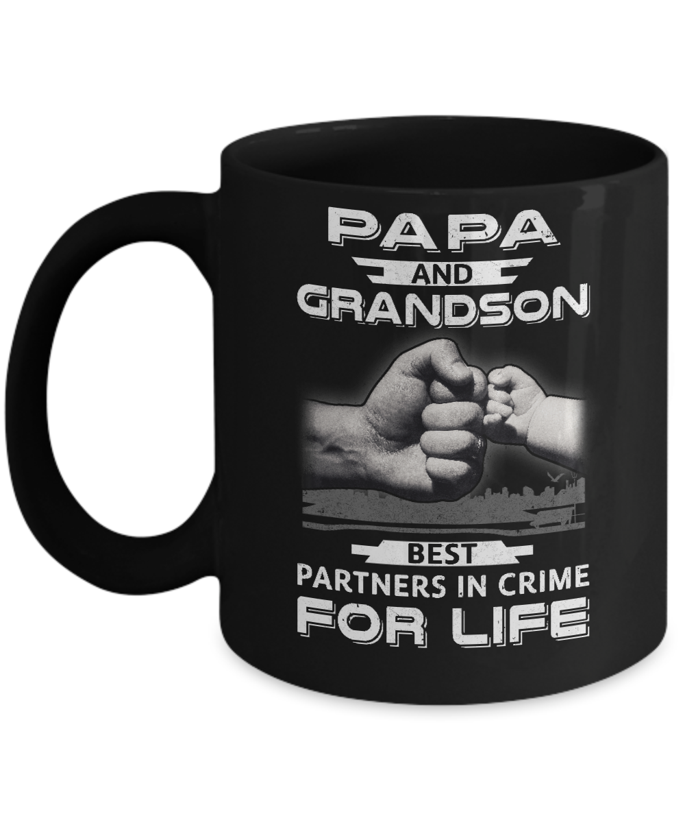 Papa And Grandson Best Partners In Crime For Life Mug