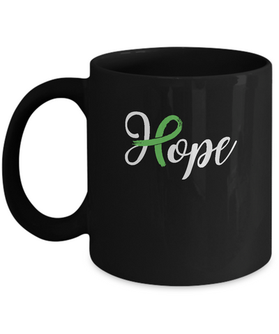 Kidney Disease Liver Cancer Awareness Green Ribbon Hope Mug-Coffee Mug-11oz Mug-Black