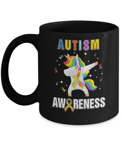 Inspirational Autism Awareness Unicorn Support Mug-Coffee Mug-11oz Mug-Black