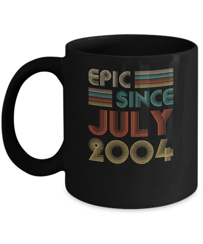 Epic Since July 2004 Vintage 17th Birthday Gifts Mug-Coffee Mug-11oz Mug-Black