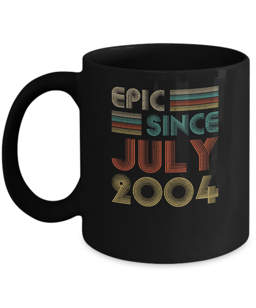 Epic Since July 2004 Vintage 17th Birthday Gifts Mug-Coffee Mug-11oz Mug-Black