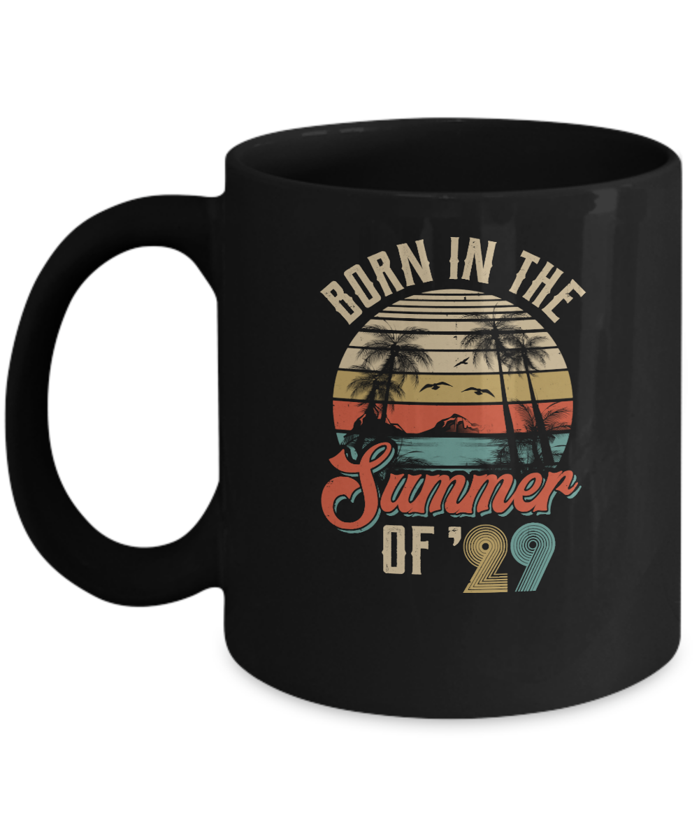 Classic Vintage 1929 92th Birthday Gift Summer Of 29 Mug-Coffee Mug-11oz Mug-Black