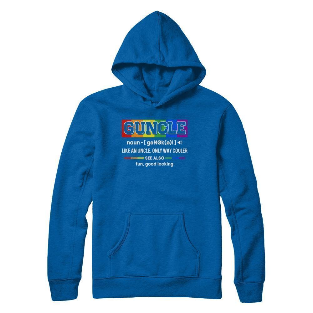 Guncle Gay Uncle Definition Lgbt Rainbow Pride-T-Shirt & Hoodie-Pullover Hoodie-Royal