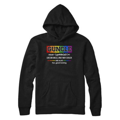 Guncle Gay Uncle Definition Lgbt Rainbow Pride-T-Shirt & Hoodie-Pullover Hoodie-Black