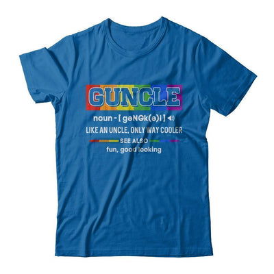 Guncle Gay Uncle Definition Lgbt Rainbow Pride-T-Shirt & Hoodie-Classic T-Shirt-Royal
