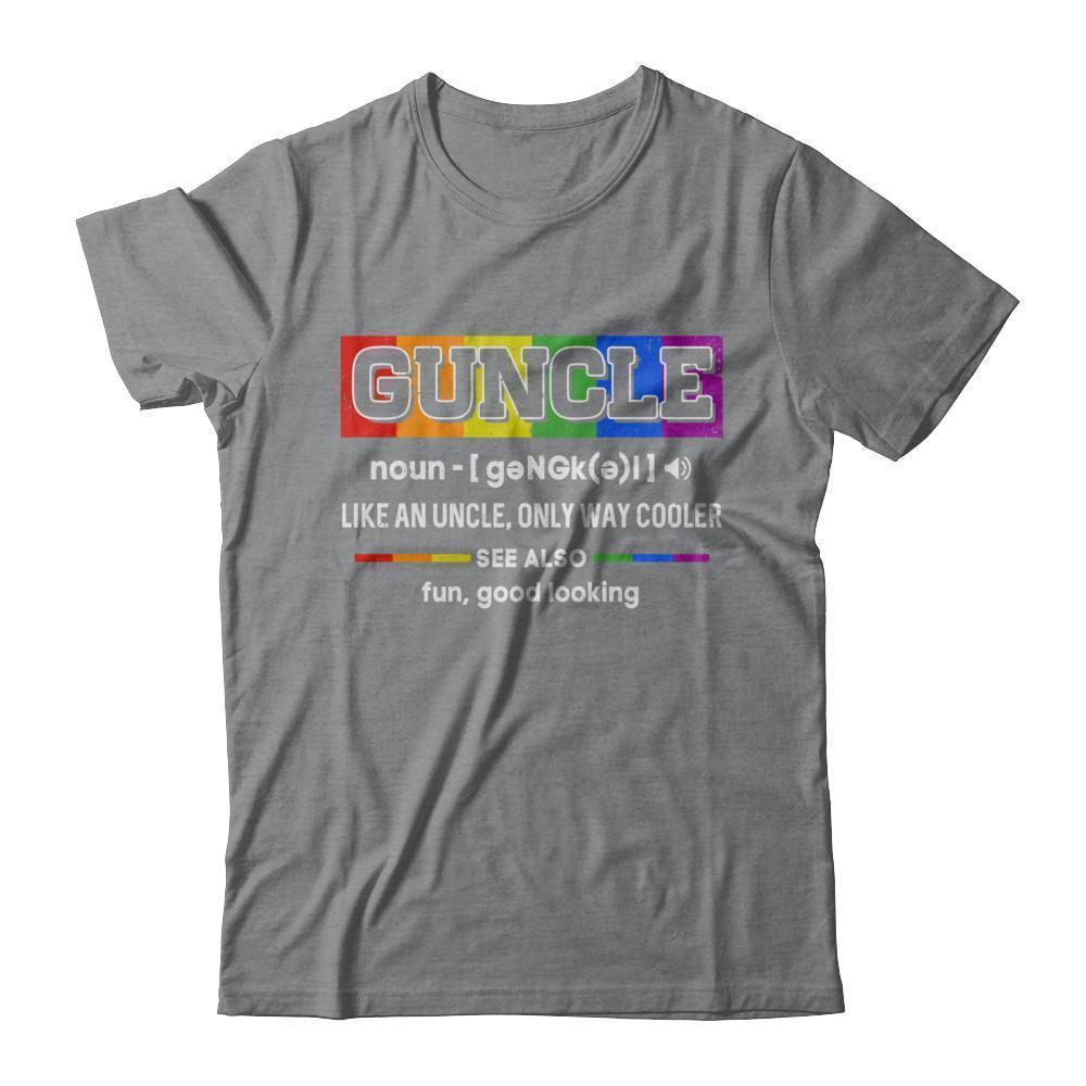 Guncle Gay Uncle Definition Lgbt Rainbow Pride-T-Shirt & Hoodie-Classic T-Shirt-Sport Grey