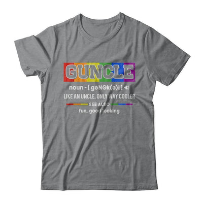 Guncle Gay Uncle Definition Lgbt Rainbow Pride-T-Shirt & Hoodie-Classic T-Shirt-Sport Grey
