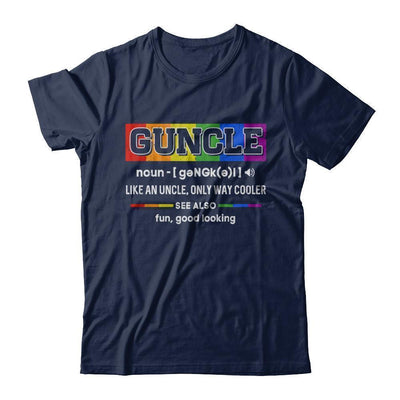 Guncle Gay Uncle Definition Lgbt Rainbow Pride-T-Shirt & Hoodie-Classic T-Shirt-Navy