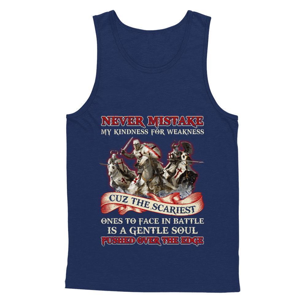 Knight Templar Never Mistake My Kindness For Weakness-T-Shirt & Hoodie-Unisex Tank-Navy