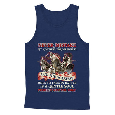 Knight Templar Never Mistake My Kindness For Weakness-T-Shirt & Hoodie-Unisex Tank-Navy
