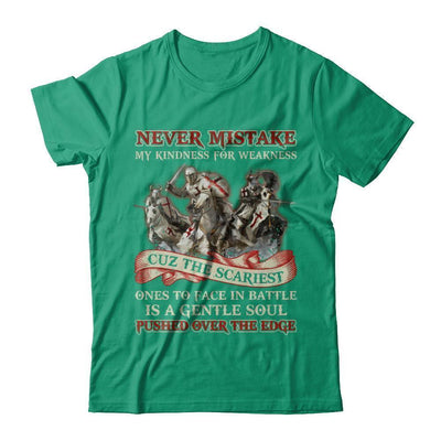 Knight Templar Never Mistake My Kindness For Weakness-T-Shirt & Hoodie-Classic T-Shirt-Kelly Green