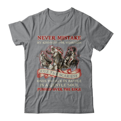 Knight Templar Never Mistake My Kindness For Weakness-T-Shirt & Hoodie-Classic T-Shirt-Sport Grey