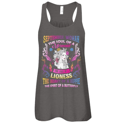 September Woman The Soul Of A Mermaid Birthday-T-Shirt & Tank Top-