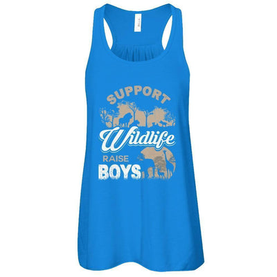 Support Wildlife Raise Boys-T-Shirt & Tank Top-Women's Flowy Racerback Tank-True Royal