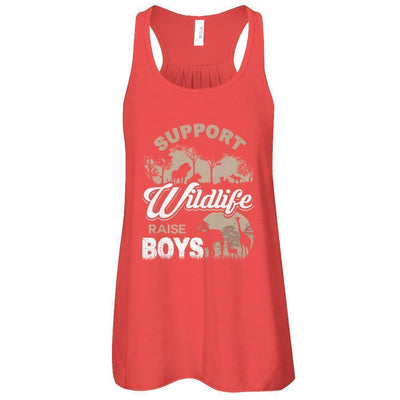 Support Wildlife Raise Boys-T-Shirt & Tank Top-Women's Flowy Racerback Tank-Red