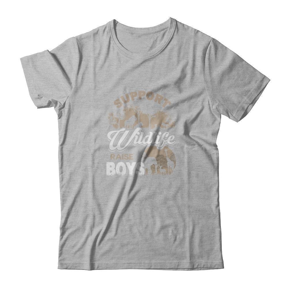 Support Wildlife Raise Boys-T-Shirt & Tank Top-Premium T-Shirt-Heather Gray