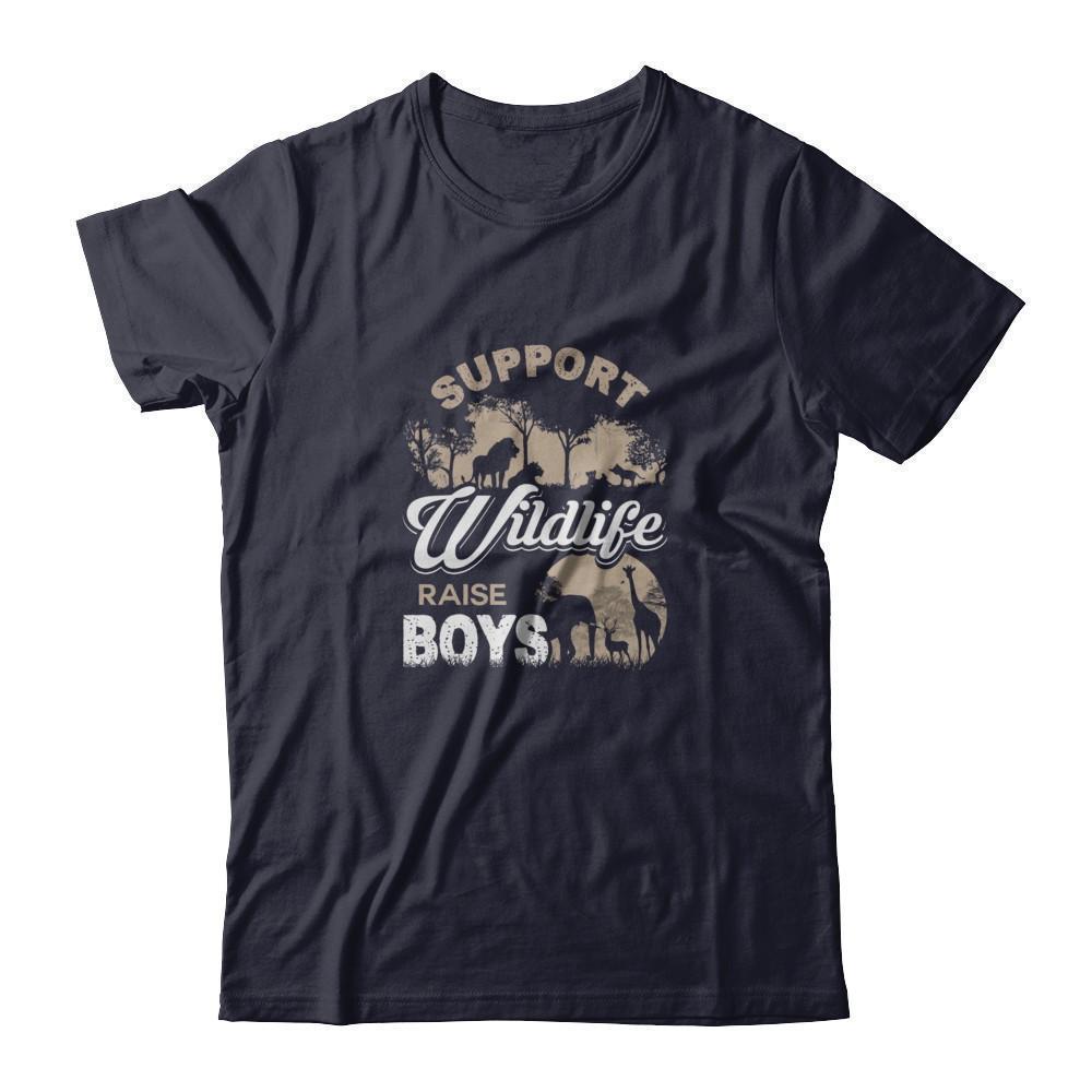 Support Wildlife Raise Boys-T-Shirt & Tank Top-Premium T-Shirt-Midnight Navy