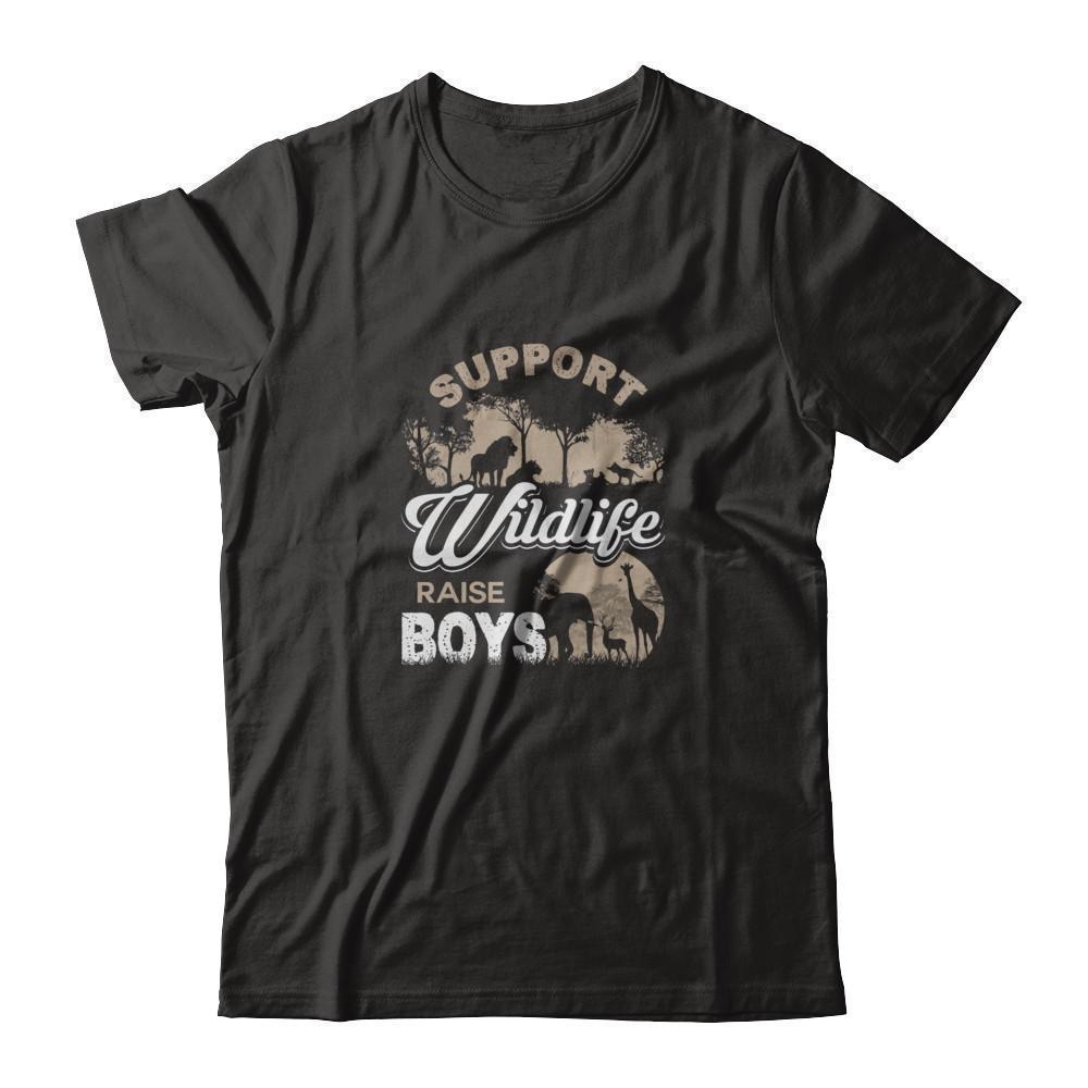 Support Wildlife Raise Boys-T-Shirt & Tank Top-Premium T-Shirt-Black