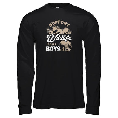 Support Wildlife Raise Boys-T-Shirt & Tank Top-Long Sleeve T-Shirt-Black