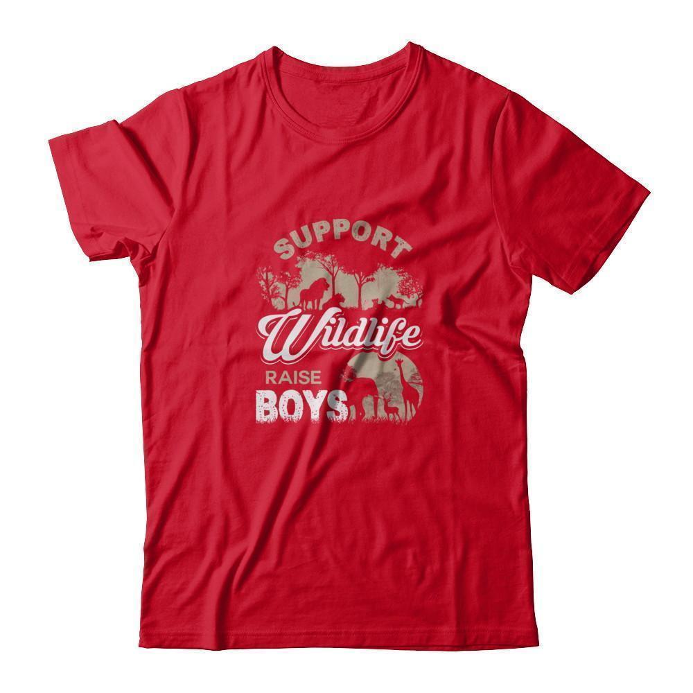 Support Wildlife Raise Boys-T-Shirt & Tank Top-Premium T-Shirt-Red