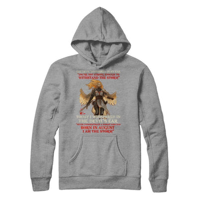 The Devil Whispered A Woman Who Was Born In August The Storm-T-Shirt & Hoodie-Pullover Hoodie-Sport Grey