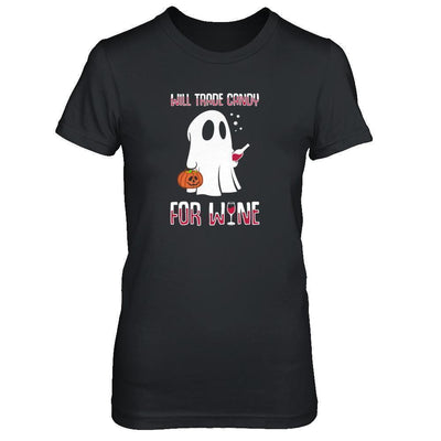 Will Trade Candy For Wine Lover Halloween-T-Shirt & Tank Top-Women's T-Shirt-Black