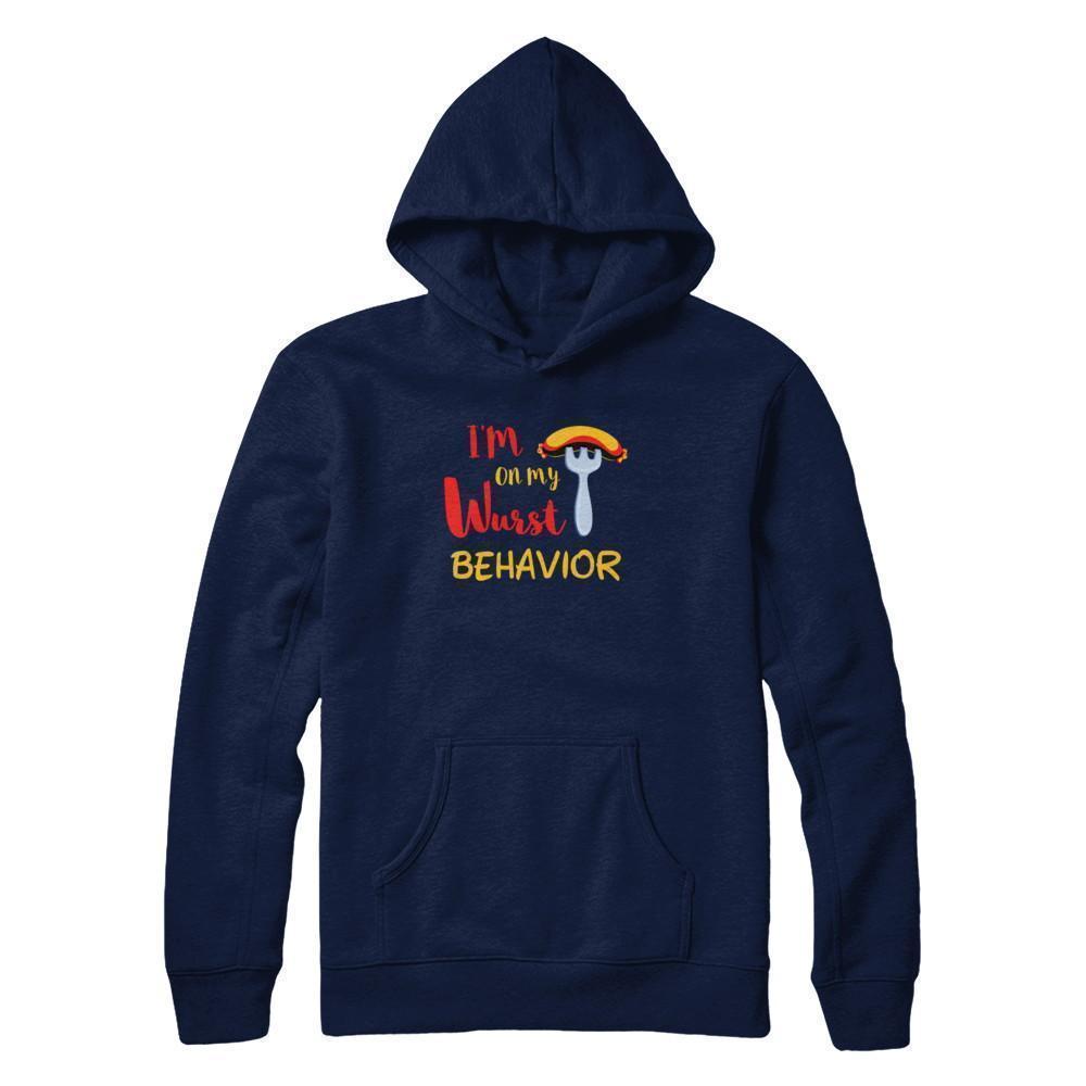 Wurst Behavior Oktoberfest German-T-Shirt & Tank Top-Pullover Hoodie-Navy