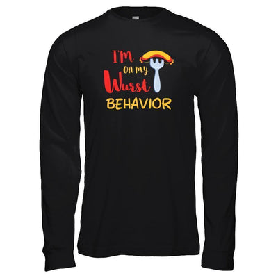 Wurst Behavior Oktoberfest German-T-Shirt & Tank Top-Long Sleeve T-Shirt-Black